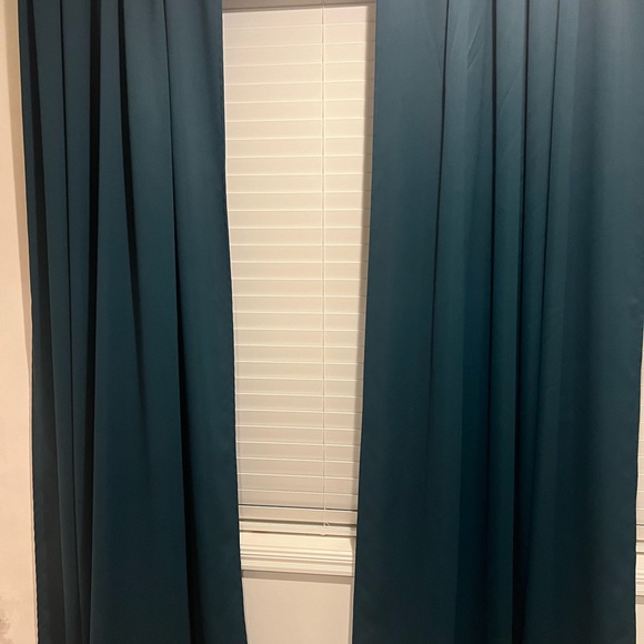 Dark teal curtains. Like new! 96x54. 4 curtains! - Picture 1 of 3